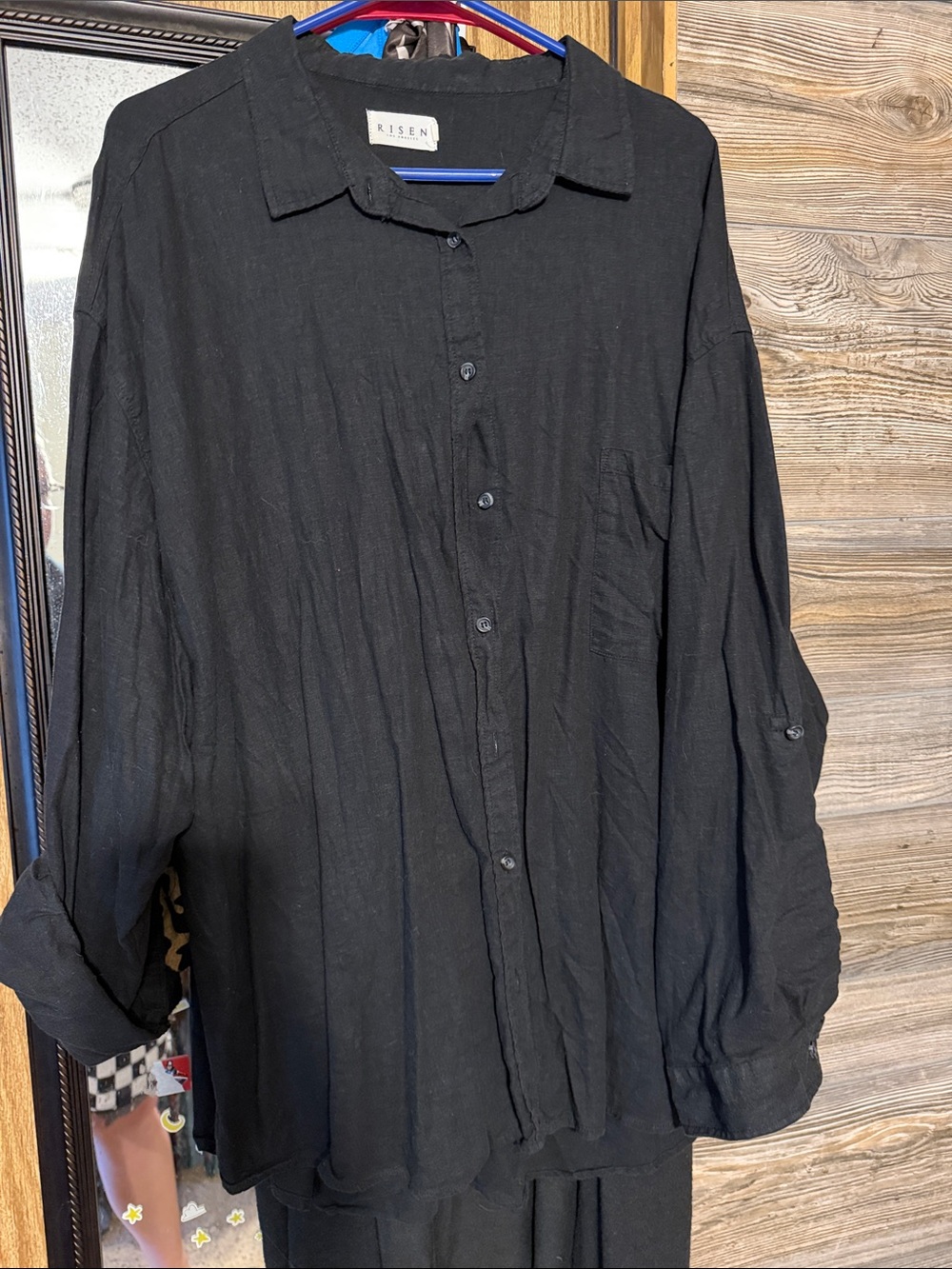 Risen Black Button-Down Shirt